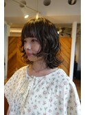 癖毛風ボブウルフパーマ