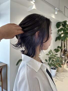 リル 茅ヶ崎(Liru:) 【Rina】インナーカラー/黒髪/ボブルフ/ネビージュ/小顔/茅ヶ崎