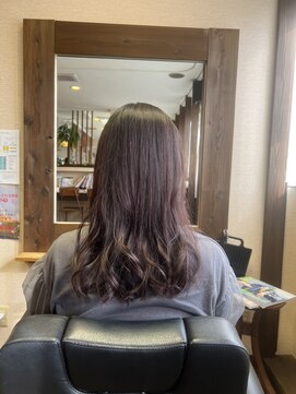ヘアーズ はれるや(hair's) ゆるふわウェーブロングヘアナチュラルブラウンクセ毛風パーマ