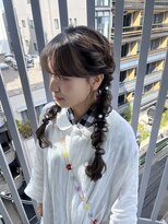 ツインヘア 編みおろし  参列ヘア イベントヘア ライブヘア