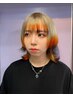 前髪インナーカラ(前髪ケアブリーチ付)+カット[渋谷駅]