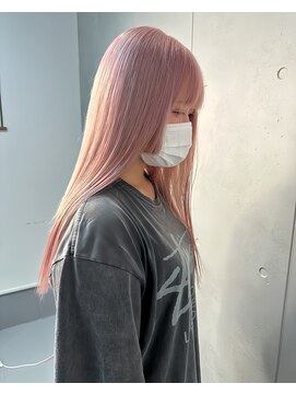 レオクマ(REOKUMA) ホワイトピンク/こなれミディ/ホワイトカラー