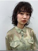 ボブパーマ外国人風パーマくせ毛風パーマウルフボブパーマ