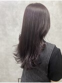 ラベンダーカラー　艶髪ロング