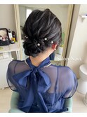 結婚式ヘアセット/お呼ばれヘアセット/シニヨン
