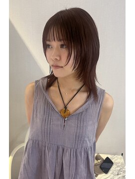 アム(amu) ミディアムレイヤー/カッパー/オレンジブラウン