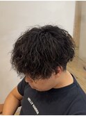  朝のセットが5分！強めのシャドウパーマ