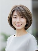 白髪ぼかしハイライトブリーチミルクティーベージュ