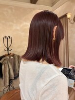 ビュートリアム265(BEAUTRIUM 265) ★バーガンディ/ブリーチなし/切りっぱなしロブ/結べるボブ艶髪