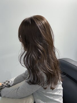 ノー バイ イオエ 西梅田(no. by ioe) ブリーチなしカラー/髪質改善/ミルクティーベージュ/小顔へア