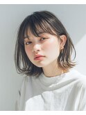 似合わせカット/小顔/ダークアッシュ/ミディアムレイヤーカット
