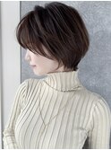大人美人ショート30代40代50代60代前髪長め髪質改善カラー銀座