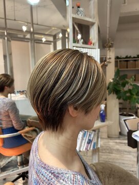 アシャ ヘアー ソリューション 神戸店(asha hair solution) イメチェン/ピンクベージュ/アンブレラカラー/前髪/摂津本山