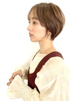 ハピネス 王寺店(Happiness)&nbsp;大人丸みショートハイライトベージュカラー　奈良王寺30代40代