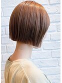 【松戸 駅近】ベージュカラー 切りっぱなしボブ