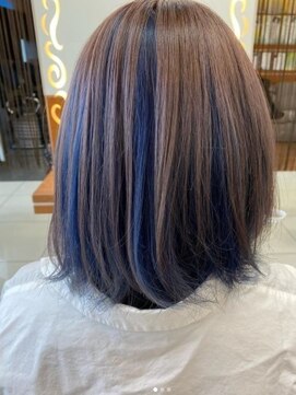 ノブ ヘアデザイン 戸塚店(NOB hairdesign) 〈NOB戸塚店〉インナーカラーブルージュマッシュボブ