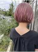 ミニボブ×ペールピンク