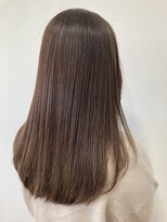 ヘッズ 本八幡店(HEADS)&nbsp;ミディアムヘア ショコラベージュ ボブルフ ベビーバング