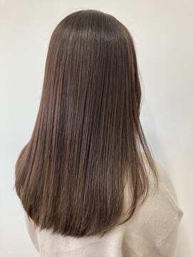 ヘッズ 本八幡店(HEADS) ミディアムヘア ショコラベージュ ボブルフ ベビーバング