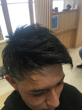 ヘアサロンアンドヘアメイクディー(hair salon hair make D) 仙台D　刈り上げフェードジェットツーブロックサイドパートstyle