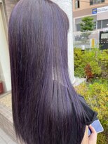 カペリベラ CapelliBella 香里園店&nbsp;パープル×ハイライト/ロング/10代20代