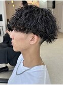 波巻きスパイラルパーマメンズマッシュツイストスパイラルパーマ