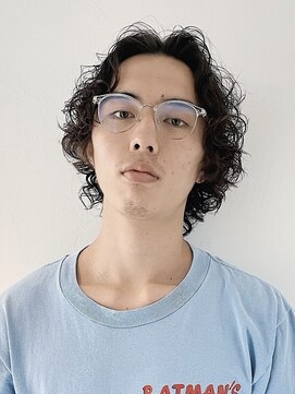 ソーコ 渋谷(SOCO) メンズニュアンスパーマ波巻きスパイラルメンズパーマ