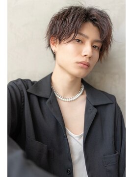 ケアリー 大泉学園(Carelly) ツイストパーマ七三オールバックマッシュウルフスリークショート