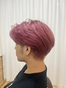 アイライク 南流山(I like...) マッシュセンターパート×ピンク【hair&relax I like...南流山】