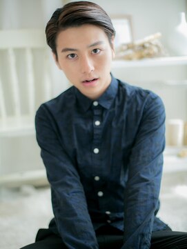 モッズヘア 越谷(mod's hair) ■サイドパートネイビーグレーベリーショート15-5★越谷20代30代