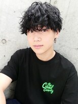 メンズヘアトーキョー(MEN'S HAIR TOKYO)&nbsp;束感パーマ/ツーブロックショートマッシュ/黒髪