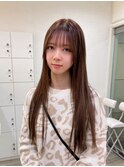 ストレートロング/ショコラブラウン/艶髪