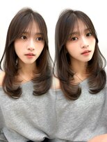 ミラリー トウキョウ(Mirareee Tokyo)&nbsp;20代30代40代◎前髪パーマ韓国風巻きくすみベージュお団子ヘア