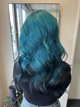ダブル アンダーバー サロン(W_SALON) 【W_SALON 河原町】ピーコックブルー