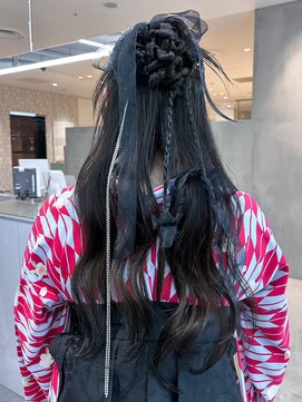 美髪おくれ毛韓国前髪カットヘアロング_ba550561