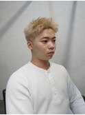 ハイトーンベージュスパイキーショート