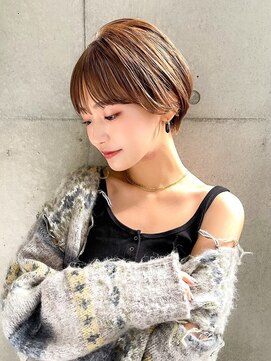 ギークス(GEEKS) 【GEEKS渋谷】耳かけショートボブ/ココアブラウン/冬カラー/小顔