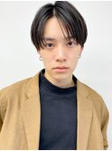 ナチュラルハンサムショートセンターパート×ダウンパーマ