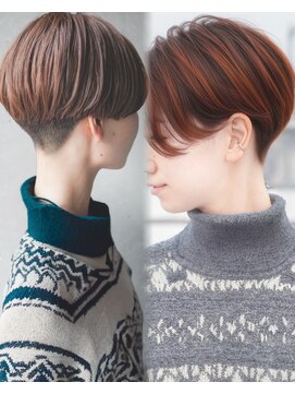 カライングドゥ(ing deux) 大人可愛い20代30代40代黒髪前下がりショートボブ丸みショート◎