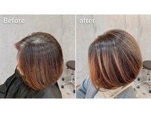 ファクトリー(FACTORY)の雰囲気(ブリーチなしで白髪を馴染ませ、伸びても目立ちにくい髪へ)