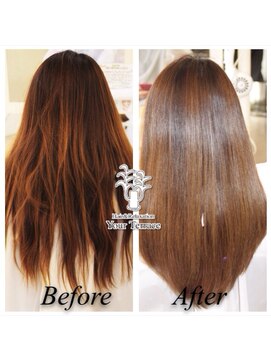 ユアテラス(Your Terrace) 天使の艶【シルクストレート】 Before After