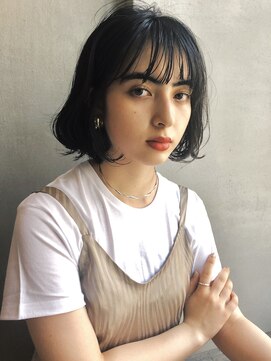 ニール 名古屋 伏見 丸の内(NEELU) ニュアンスボブ×シースルーバング