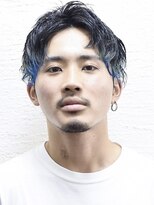 メリケンバーバーショップ コウベ(MERICAN BARBERSHOP KOBE)&nbsp;サイドグラデーション七三オールバックツイストパーマ