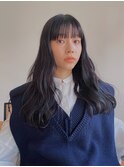 透明感ブラックカラーワイドバング