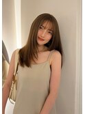 大人レイヤーミディアム_前髪マチルダボブピンクベージュ