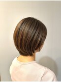 小顔補正立体カット×ナチュラル丸みボブ 10代20代30代40代50代
