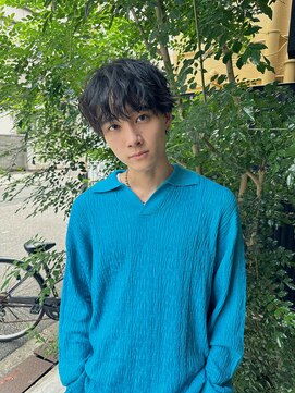 ルービック 梅田茶屋町(Rubik) 無造作×束感モテる黒髪【マッシュウルフ】