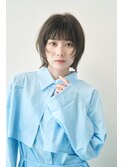 小顔ヘア/レイヤーボブ/ミルクティーベージュ【池袋】