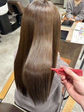 リンク(Link Hair&Spa) 【Linkはんぞー】ワンレン/透明感カラー/秋色/ショコラブラウン