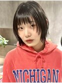 グレージュアッシュグレージュショートカットミニウルフ